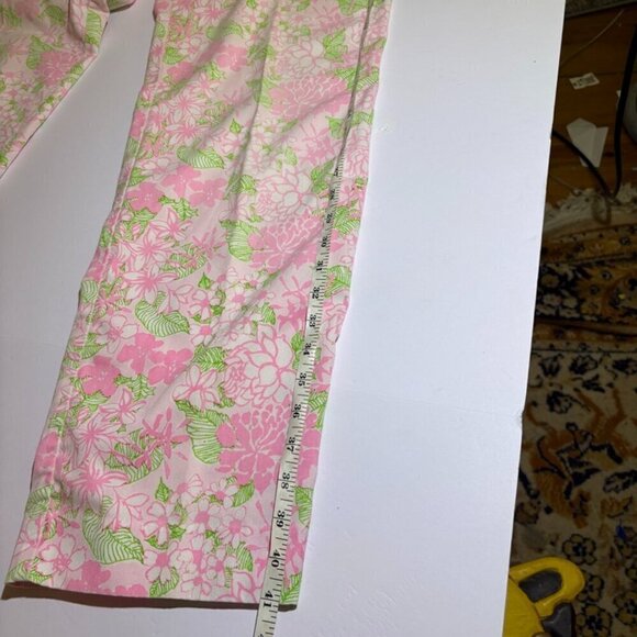 VINTAGE The Lilly Sportswear Division Lilly Pulitzer Trouser Pants Pink Green S - Picture 8 of 16